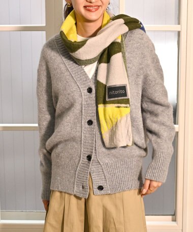 TOQUE 〈大草直子さんアドバイザー〉ベビーアルパカ×ウール縮絨ニットカーディガン