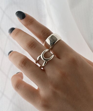 yoaa シルバー925　カーブリング