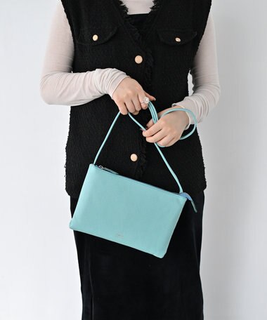 Hekhèr Le Style de Vie 新色追加【日本製】シュリンクレザー スクエアショルダーバッグ