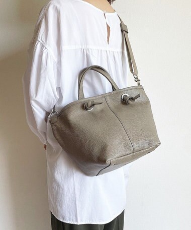 Hekhèr Le Style de Vie 【日本製 / 2WAY】シュリンクレザー ノットハンドバッグ