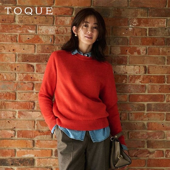 【レイヤードやデニム合わせも◎】春まで着られる『赤ニット』