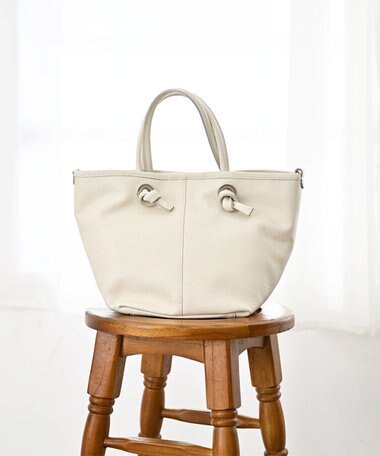 Hekhèr Le Style de Vie 【日本製 / 2WAY】シュリンクレザー ノットハンドバッグ