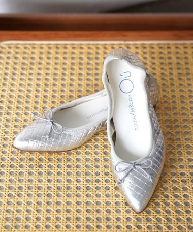 nouvelleRobe Oū 【本革・高反発】Pointed ポインテッドトゥ メッシュバレエシューズ