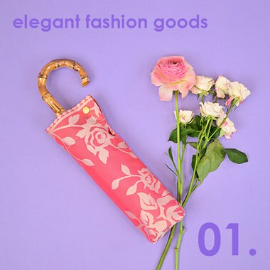 槇田商店 Kirie バラ フレンチレッド 折りたたみ傘