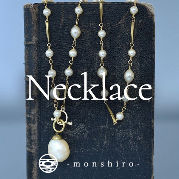 軽やかガラスパール＆ビーズの新作ネックレス