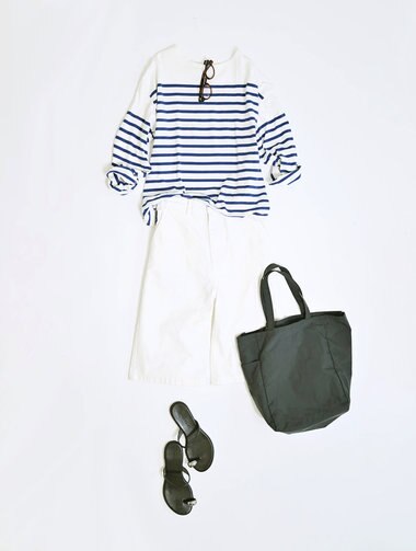 woadblue ＜坪田あさみさんコラボ＞ Marine Shorts マリンショーツ ハーフパンツ ホワイト