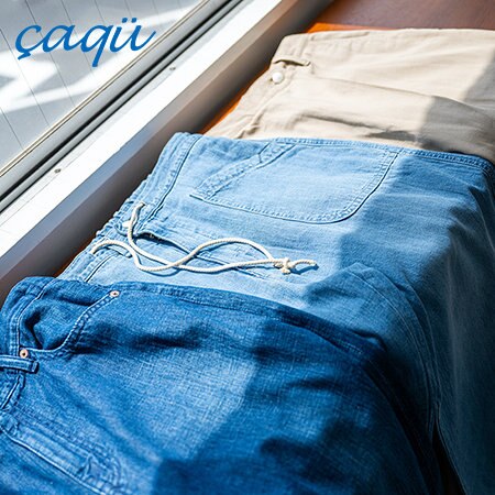 涼しいリネンボトムスと過ごす初夏。