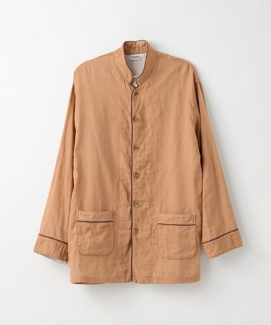 京和晒綿紗 【紗栄子さん愛用パジャマの色違い/UNISEX】ガーゼパジャマ 2重合わせ 柿渋