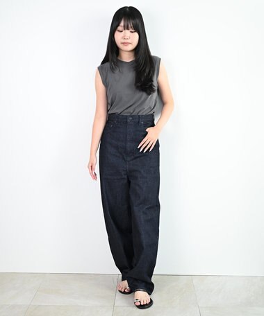 woadblue サルエル ブレットデニムパンツ リジッドブルー
