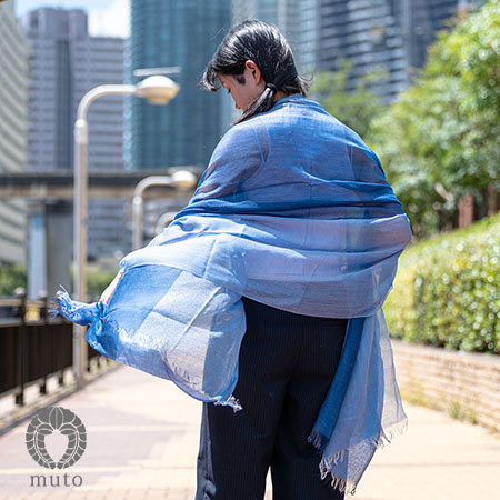 【新作！】高級感のあるラメ糸が輝く日本のストール