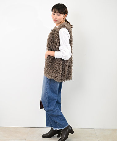 woadblue 再入荷＜坪田あさみさんコラボ＞コットン100％ ブレットデニムパンツ