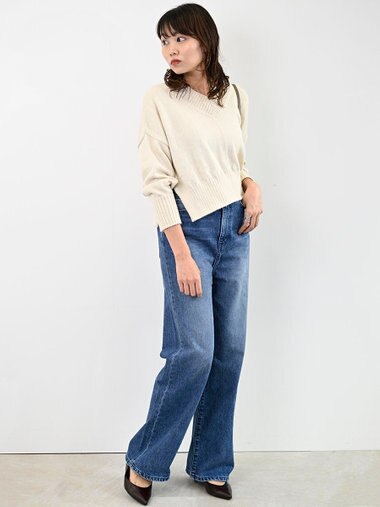 woadblue Marisol掲載＜坪田あさみさんコラボ＞SALUU サルー /デニムパンツ ミッドブルー