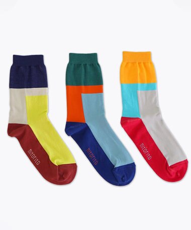 nitorito 【UNISEX】米沢オリジナル柄 block 靴下