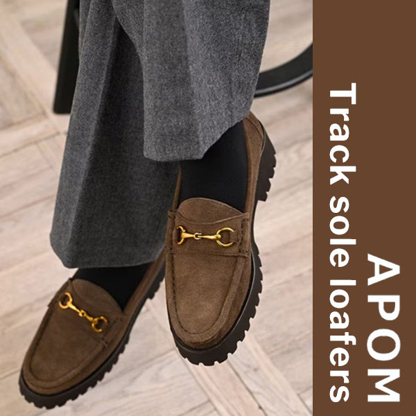 歩きやすく、上品に。本革トラックソールローファー