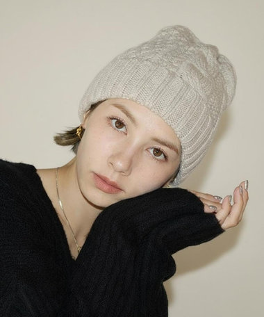 石田製帽 〈新色追加！〉カシミヤニット アラン編みワッチN ニット帽