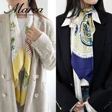 巻くだけで華やぐ、Marca の大判スカーフコレクション