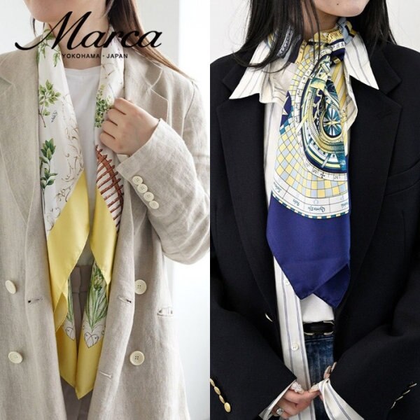 巻くだけで華やぐ、Marca の大判スカーフコレクション
