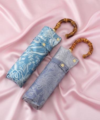 槇田商店 Kirie 更紗 レイクブルー 折りたたみ傘