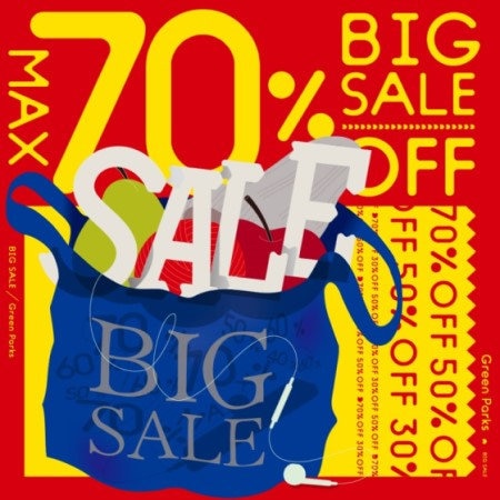 MAX70%OFF！BIG SALE開催中！
