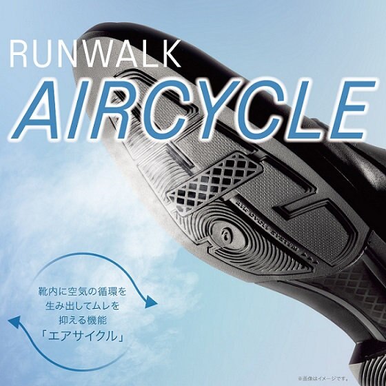 優れた通気性と上質感を兼ね備えた、RUNWALK　AIRCYCLE SERIES