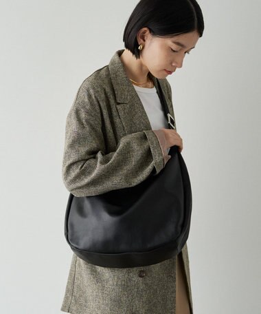 russet ソフトレザーラウンドビッグショルダーバッグ(CE-1325-WEB)