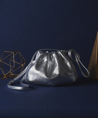 russet レザー巾着4WAYショルダーバッグ(CE-1454)