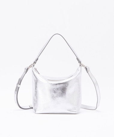 russet ソフトレザーシンプルショルダーバッグ【silver】(CE-1462)