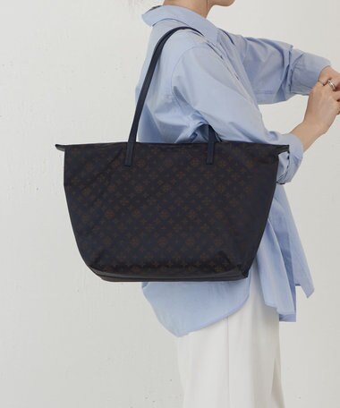 russet ＜380g/軽量＞ファスナー付きナイロントートバッグ(CE-1568)