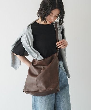 russet ソフトレザーワンショルダーバッグ(CE-1506)