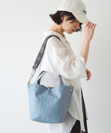 russet エンボスモノグラム2WAYミニトートバッグ(CE-1672-WEB)