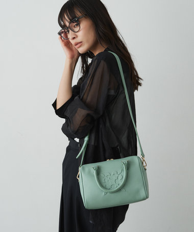 russet 《composition》レザー2WAYミニボストンバッグ(CE-1684)