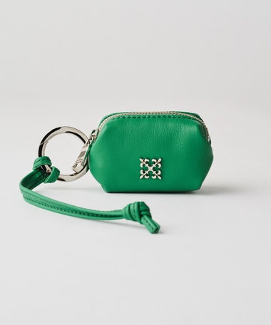  カラビナ付き レザーミニポーチ型チャーム(Z-220)