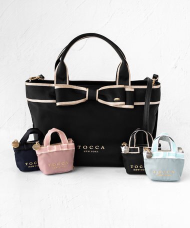 TOCCA BICOLOR RIBBON TOTE トートバッグ