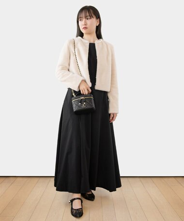 TOCCA CUSHY ノーカラーフェイクファーコート