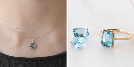 透き通るブルーカラーが美しい天然石ジュエリー | ONWARD CROSSET