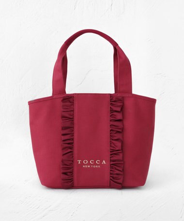 TOCCA 【A4サイズ対応】RIBBON FRILL CANVASTOTE キャンバストートバッグ