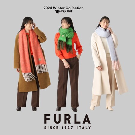 【FURLA】フリンジボリュームマフラー