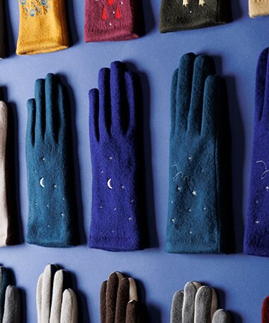 ORuKuBET 夜空刺繍ジャージグローブ(WOMEN)【タッチパネル対応】