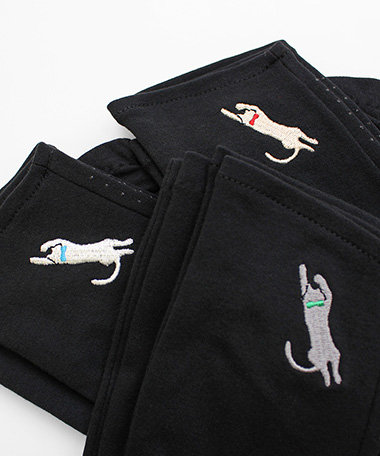 ORuKuBET 【WOMEN】 おひるねねこ刺繍UVグローブ / UVカット / 猫グッズ