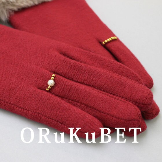 【手袋専門店 ORuKuBET】毎年人気のリングビジューエコファージャージグローブ