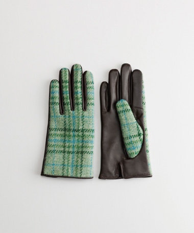 ORuKuBET Harris Tweed グローブ(WOMEN)【日本製・保湿成分/スクワラン加工・ 抗菌機能・タッチパネル対応】