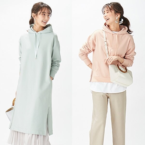 着るだけで鮮度が増すニュアンスカラーが豊富な裏毛パーカー