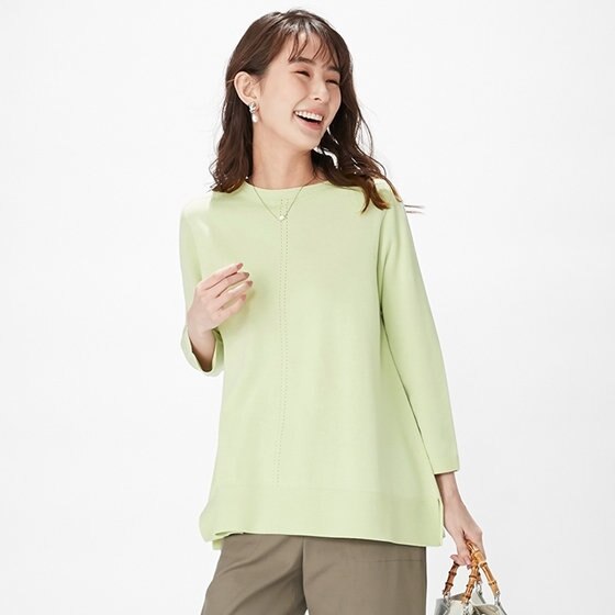 オーガニックコットン100％使用の肌に優しいニットチュニック