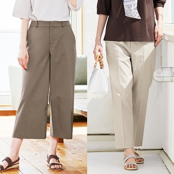 シワになりにくく洗える！美脚パンツのコットンFITTYシャーク