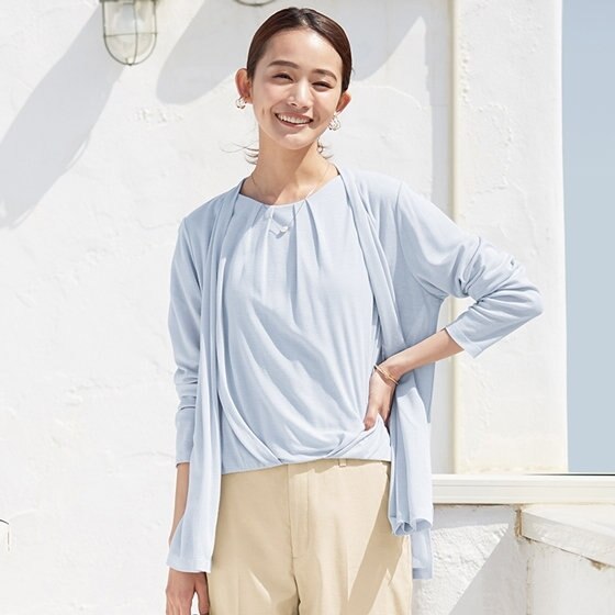 【UVカット＆接触冷感】3Dフライスカーディガン＆プルオーバー