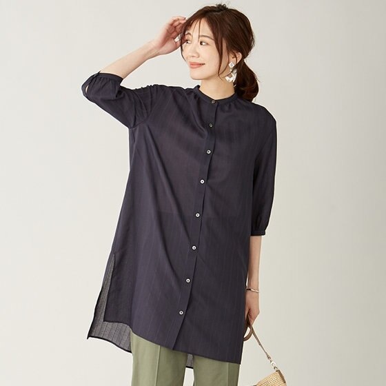 一枚で今年顔になる、抜け感たっぷりの洗えるチュニックブラウス