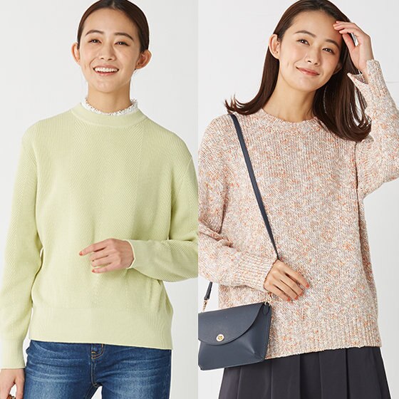 ふんわり春を感じる、新作カラーニット