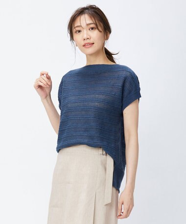  【洗える】ヘンプレイヤード ニット