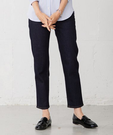  【洗える】BASIC STRETCH DENIM ストレート パンツ