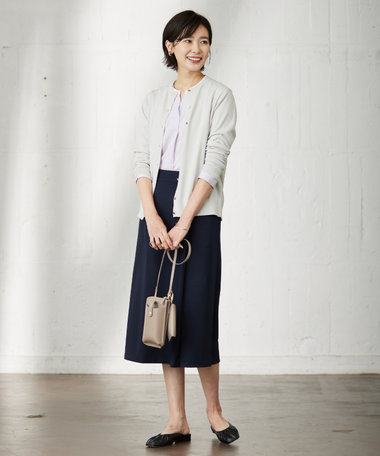  【洗える】 BASIC HI-COTTON カーディガン